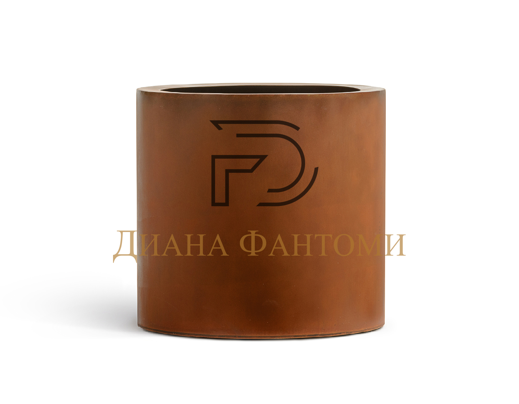 Кашпо - Corten Steel - Цилиндр — изображение 2