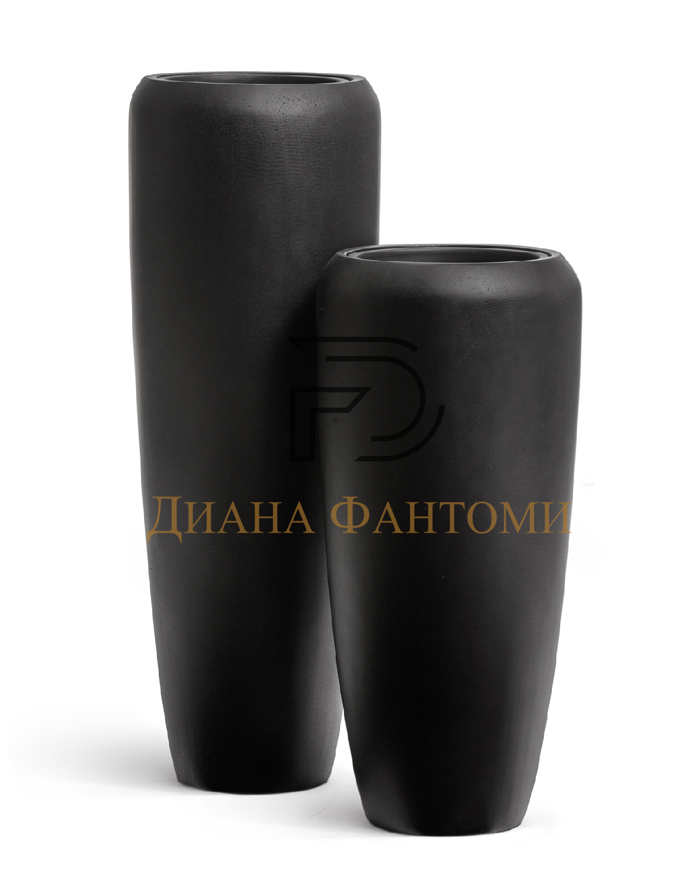 Кашпо - Black Stone - Высокий конус Design