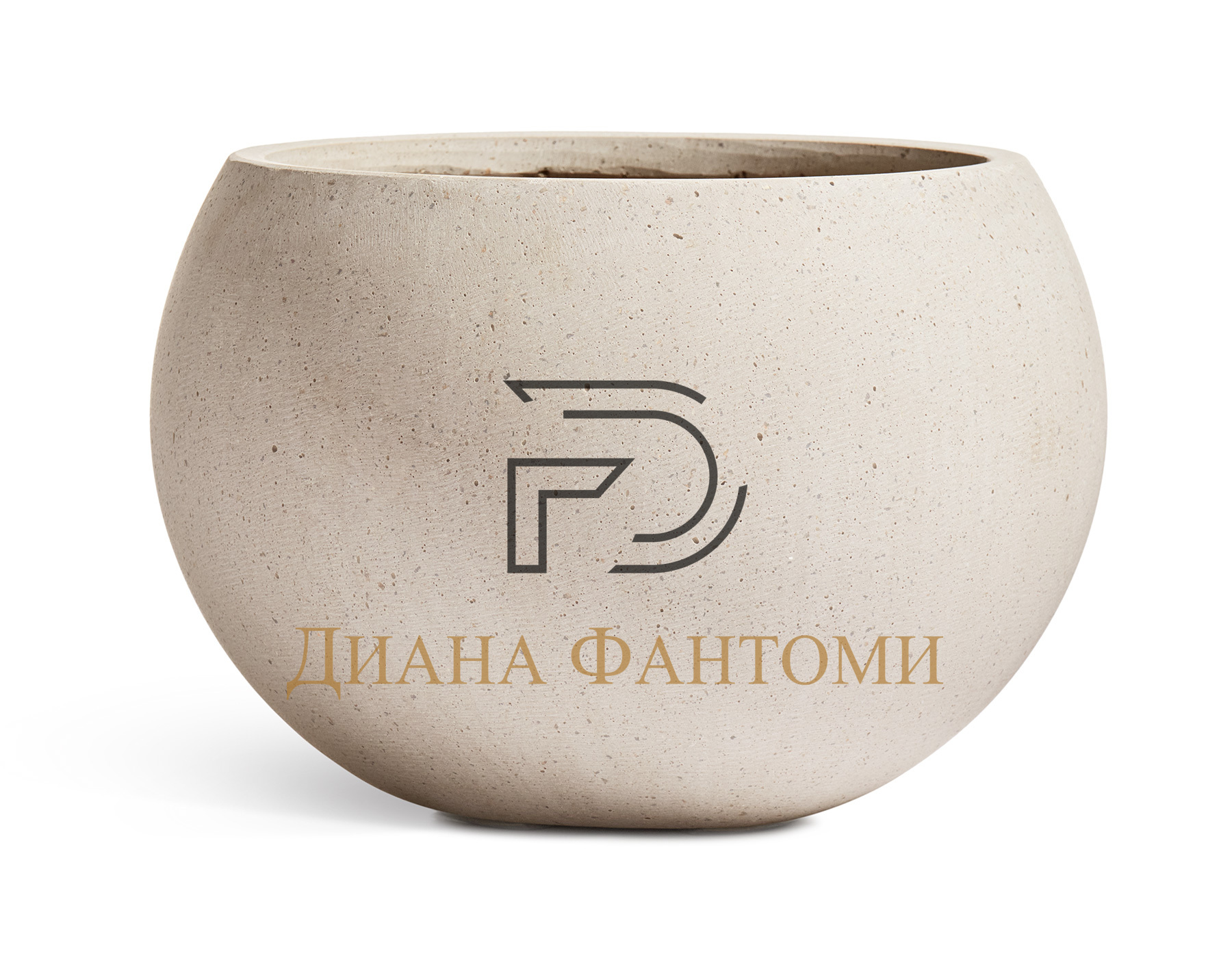 Кашпо - Beton - Полусфера — изображение 2