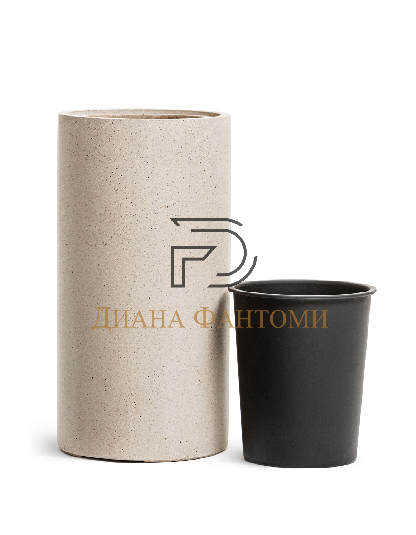 Кашпо - Beton - Высокий цилиндр — изображение 3