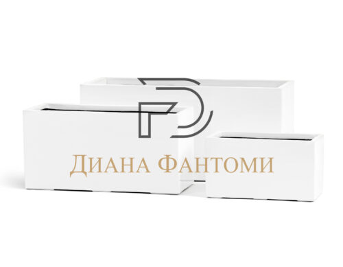 Кашпо - Gloss - Низкий узкий прямоугольник