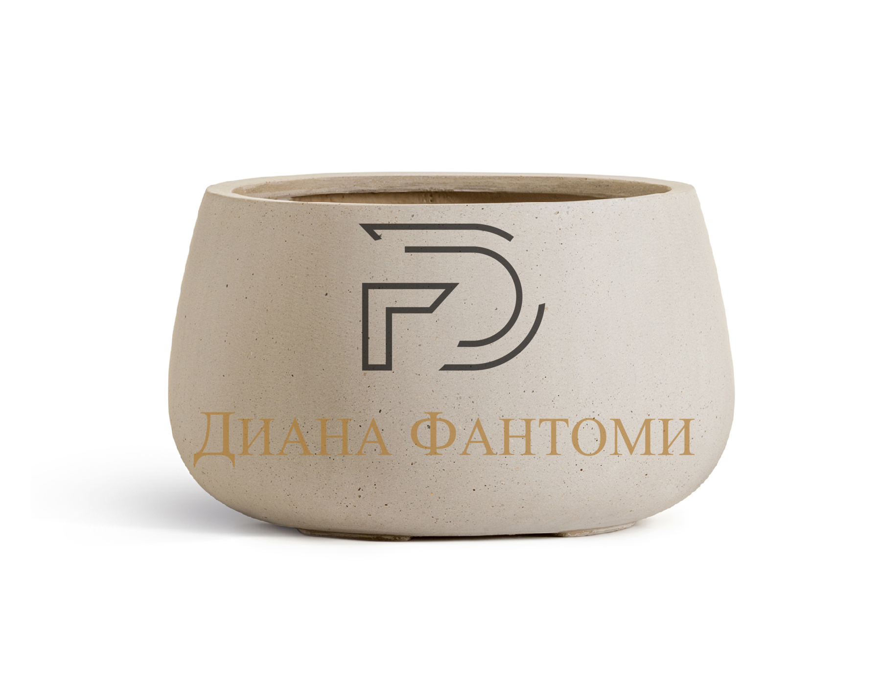 Кашпо - Beton - Низкая чаша — изображение 2