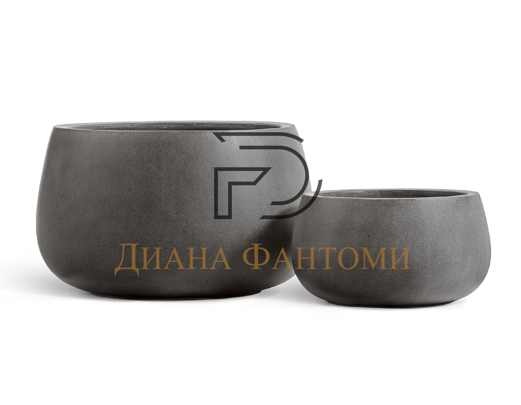 Кашпо - Beton - Низкая чаша — изображение 3