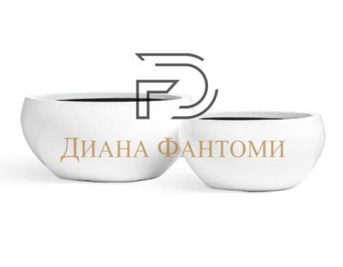 Кашпо - Gloss - Низкая полусфера