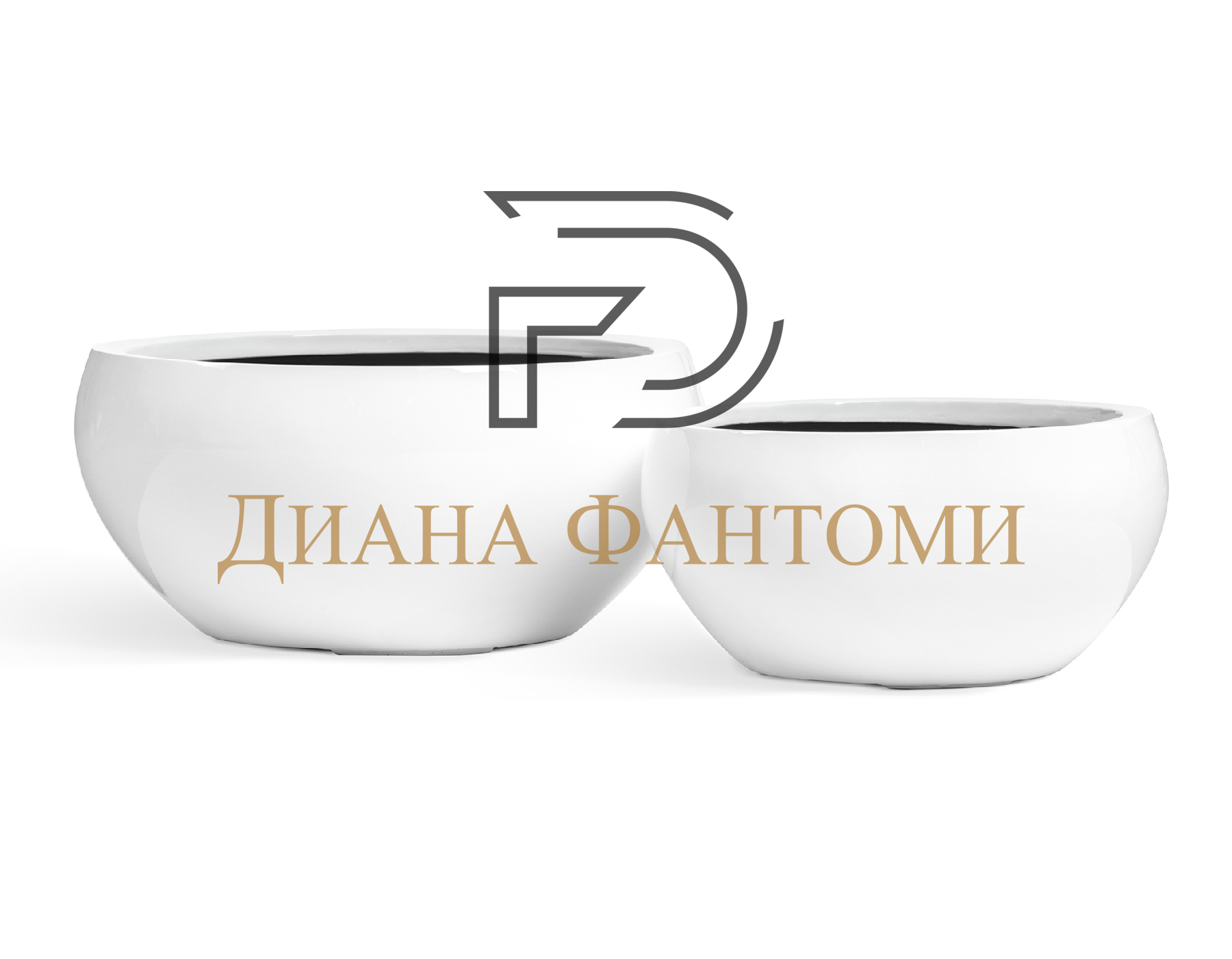 Кашпо - Gloss - Низкая полусфера