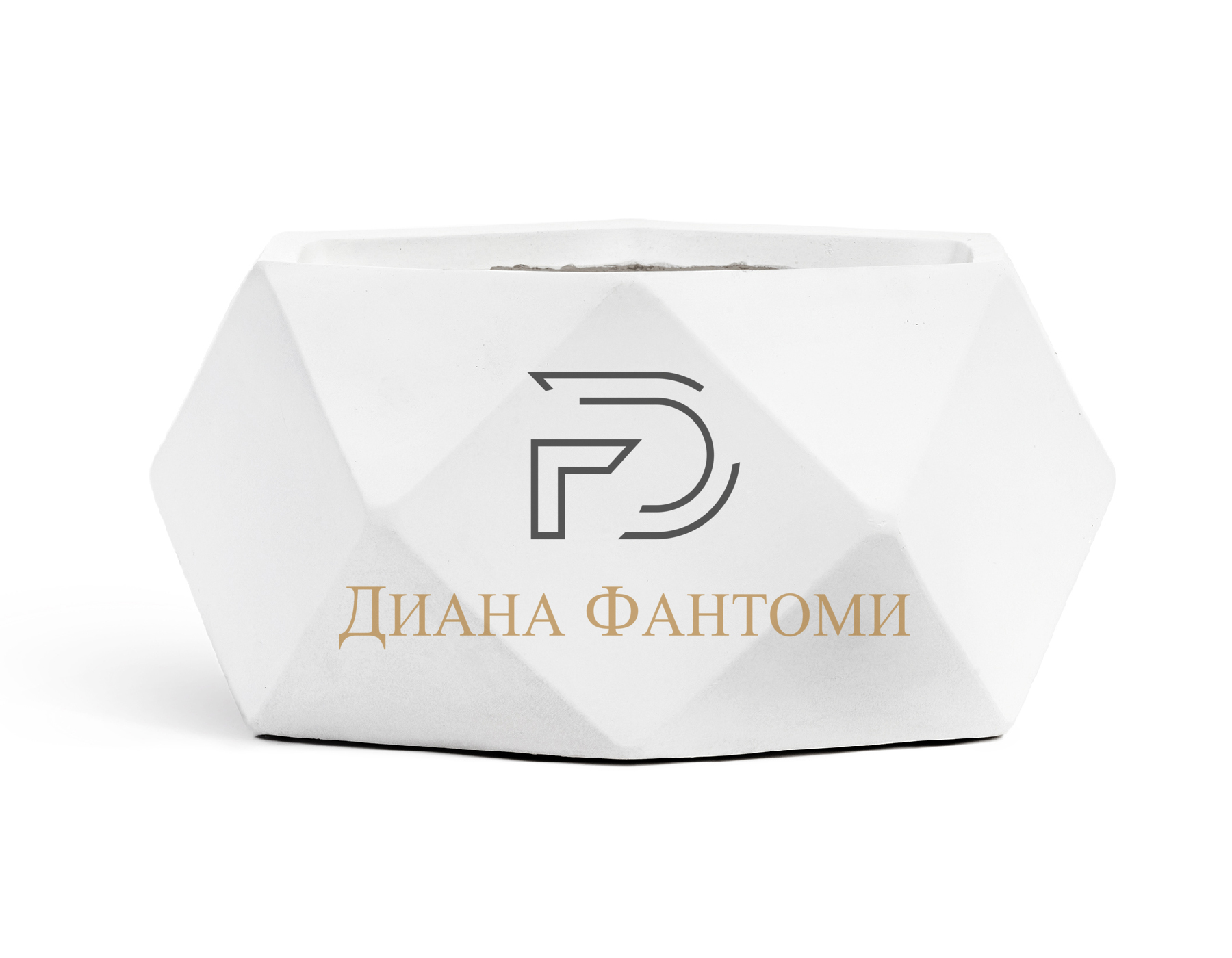 Кашпо - Rombo - Низкая чаша-многогранник — изображение 2
