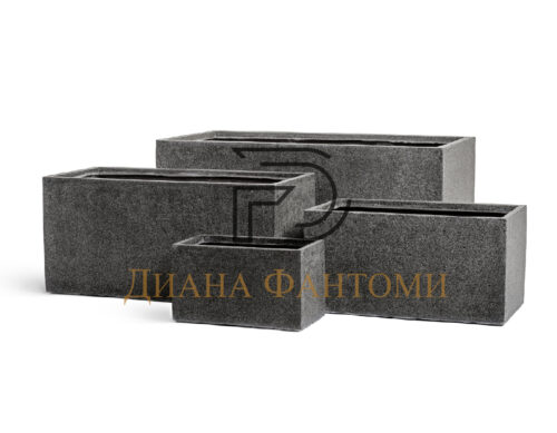 Кашпо - Stone - Низкий прямоугольник