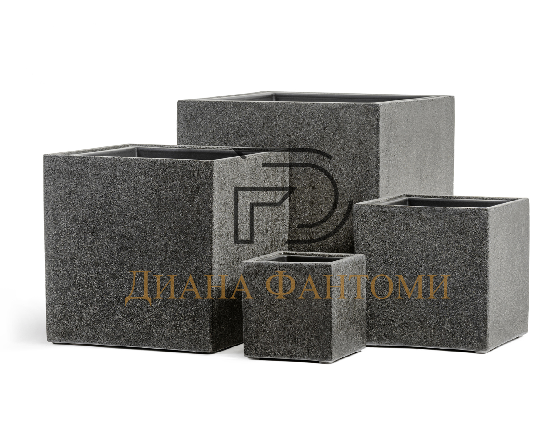 Кашпо - Stone - Куб