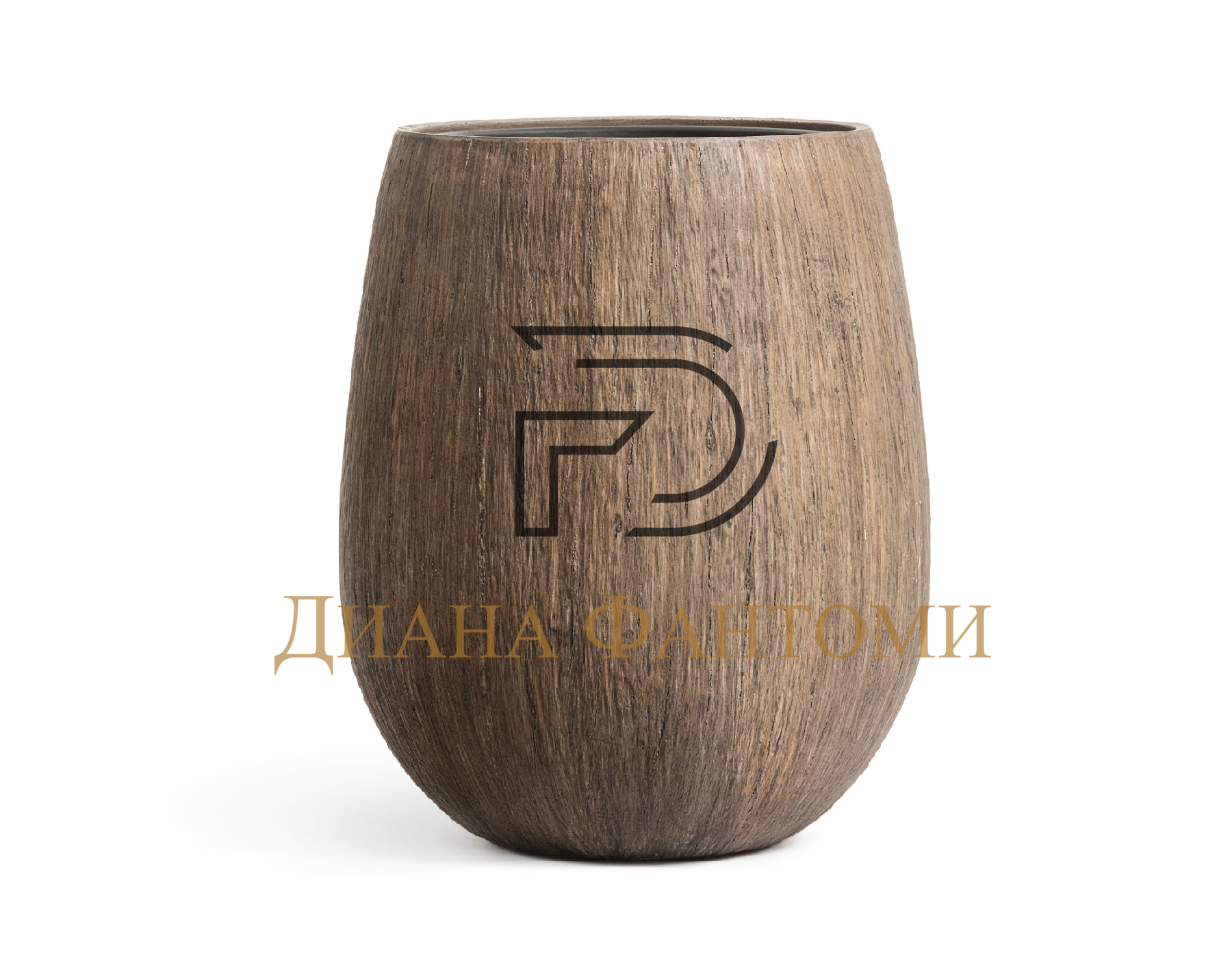 Кашпо - Wood - Округлая чаша — изображение 2